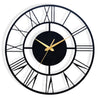 Arabs Metal Antique Big Size Hanging Roman Number Watch for Living Room, Bedroom, Office, Decorative Analog Wall Clock for Home Decor (40 & 50 Cm, Matte Black)