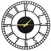 Arabs Stylish Silent Metal Wall Clock for Living Room Bedroom Office Kitchen Home and Hall Fancy Antique Modern Big Hanging Decorative Analog Wall Clock (40Cm & 50 Cm) (Matte Black)