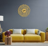 Arabs Heavy Metal Surah Al Ikhlas Metal Islamic Analog Clock for Living Room, Bedroom, Office, Home and Hall, Big Size Modern Wall Watch for Home Decor