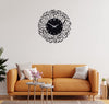 Arabs Heavy Metal Surah Al Ikhlas Metal Islamic Analog Clock for Living Room, Bedroom, Office, Home and Hall, Fancy Unique Designer Big Size Modern Wall Watch, 45 Cm X 45 Cm,Black