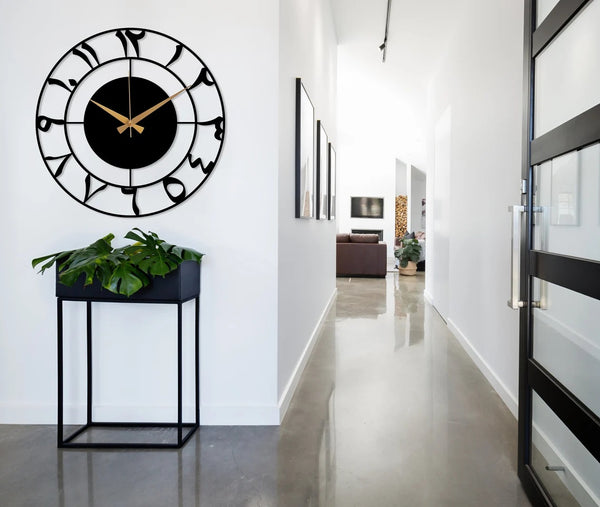 Arabs Arabic Number Metal Islamic Wall Clock (40 , 50 CM) | Elegant & Durable Design | Metal Frame with Arabic Numerals | Silent & Precise Movement | Perfect for Home, Office & Mosque Décor