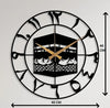 Arabs Kaaba Design Metal Islamic Wall Clock for Living Room | Modern Islamic Wall Art Decor | Silent Big Arabic Wall Watch for Home Decor, Muslim Gifts (Kaaba Design, 40 , 50 CM)