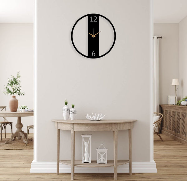 Arabs Modern Metal Wall Clock (40 cm) | Black Matte Finish | Elegant & Durable Design | Silent & Precise Movement | Perfect for Home, Office & Living Room Décor