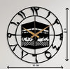 Arabs Kaaba Design Metal Islamic Wall Clock for Living Room | Modern Islamic Wall Art Decor | Silent Big Arabic Wall Watch for Home Decor, Muslim Gifts (Kaaba Design, 40 , 50 CM)