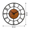 Arabs Morden Metal & Wooden Wall Clock for Living Room Bedroom Office Kitchen Stylish Wall Clock for Home and Hall Designer Big Size Modern (English, 40 CM & 50 CM), Analog