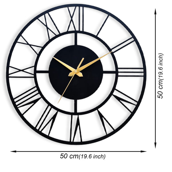 Arabs Stylish Metal Wall Clock for Home and Hall, Living Room, Bedroom, Office, Antique Big Size Modern Wall Watch for Home Decor (Style 2, 40 & 50 cm)