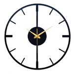 Arabs Modern Metal Wall Clock for Living Room Bedroom Office Kitchen Stylish Analog Wall Clock - Big Size (40 & 50 Cm) (Black Matte)