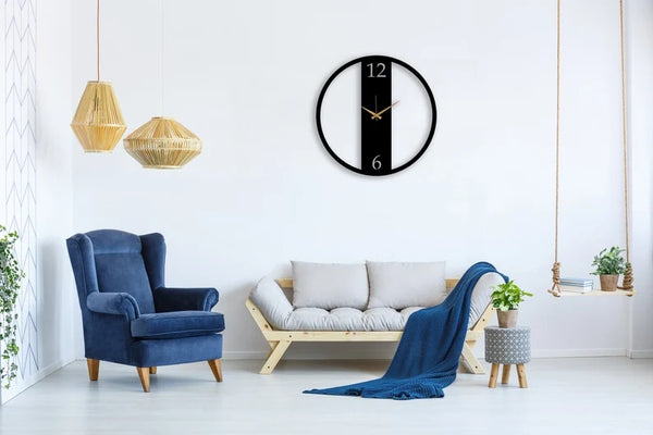 Arabs Modern Metal Wall Clock (40 cm) | Black Matte Finish | Elegant & Durable Design | Silent & Precise Movement | Perfect for Home, Office & Living Room Décor