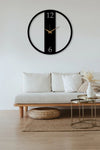 Arabs Modern Metal Wall Clock (40 cm) | Black Matte Finish | Elegant & Durable Design | Silent & Precise Movement | Perfect for Home, Office & Living Room Décor