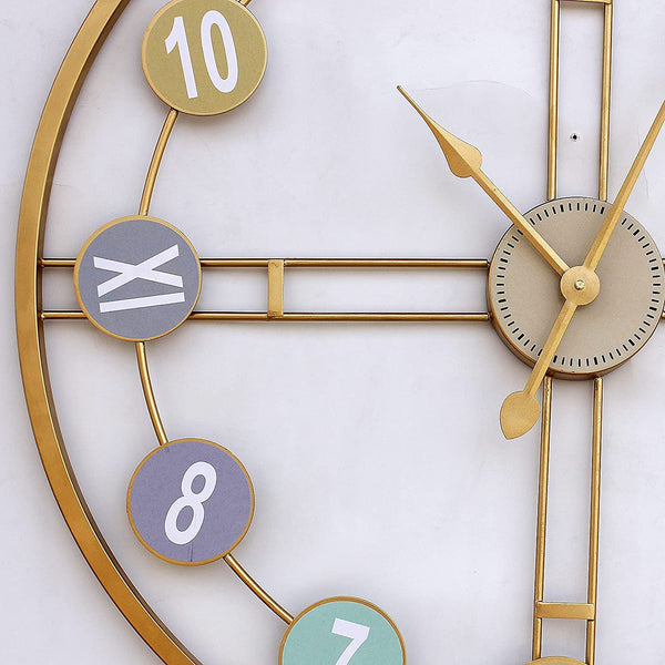 Arabs Morden Metal Wall Clock for Living Room, Bedroom, Office, Kitchen, Stylish Wall Clock for Home and Hall, Designer Big Size Modern