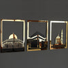 Masjid Al Aqsa, Masjid Al-Haram & Masjid An-Nabawi Wooden Acrylic Islamic Wall Art Set