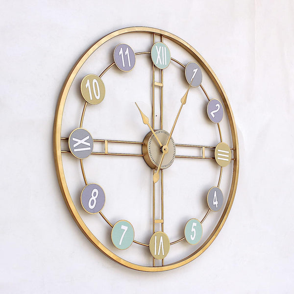 Arabs Morden Metal Wall Clock for Living Room, Bedroom, Office, Kitchen, Stylish Wall Clock for Home and Hall, Designer Big Size Modern