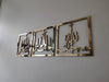 Set of 3 Subhanallah Alhamdulillah AllahuAkbar Wooden Acrylic Islamic Wall Art