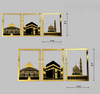 Masjid Al Aqsa, Masjid Al-Haram & Masjid An-Nabawi Wooden Acrylic Islamic Wall Art Set