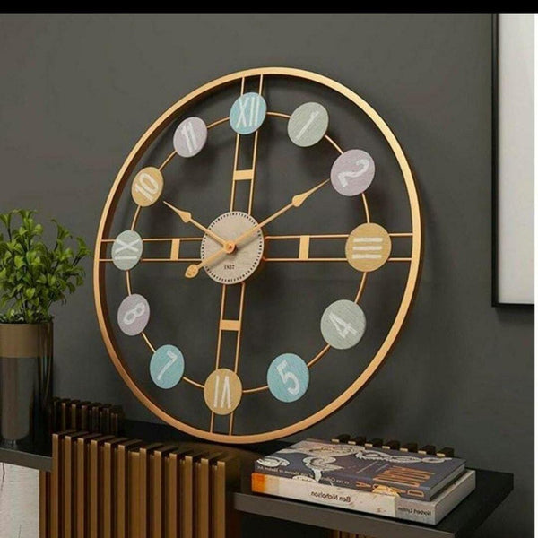 Arabs Morden Metal Wall Clock for Living Room, Bedroom, Office, Kitchen, Stylish Wall Clock for Home and Hall, Designer Big Size Modern