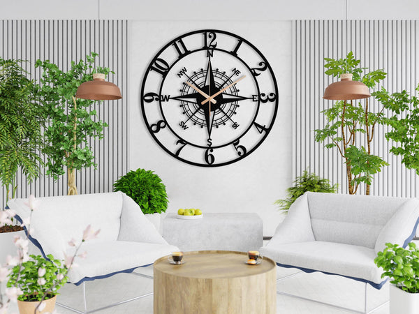 Arabs Stylish Metal Wall Clock for Home and Hall, Living Room, Bedroom, Office, Antique Big Size Modern Wall Watch for Home Decor (Style 7, 40 & 50 cm)