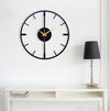 Arabs Modern Metal Wall Clock for Living Room Bedroom Office Kitchen Stylish Analog Wall Clock - Big Size (40 & 50 Cm) (Black Matte)