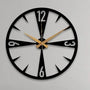 Arabs Designer Metal Wall Clock for Living Room Bedroom Office Kitchen Stylish Analog Wall Clock,Big Size (40 Cm) (Black Matte)