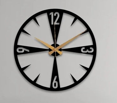 Arabs Designer Metal Wall Clock for Living Room Bedroom Office Kitchen Stylish Analog Wall Clock,Big Size (40 Cm) (Black Matte)