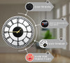 Arabs Stylish Silent Metal Wall Clock for Living Room Bedroom Office Kitchen Home and Hall Fancy Antique Modern Big Hanging Decorative Analog Wall Clock (40Cm & 50 Cm) (Matte Black)
