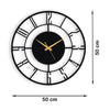 Arabs Morden Metal Analog Wall Clock for Living Room Bedroom Office Kitchen Stylish Wall Clock for Home and Hall Designer Big Size Modern(40 Cm)(Black)