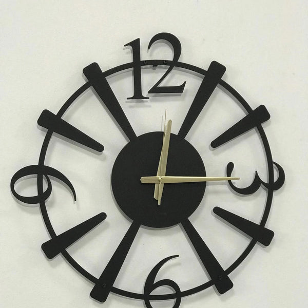 Arabs Stylish Metal Analog Wall Clock for Home and Hall, Living Room, Bedroom, Office, Antique Big Size Modern Wall Watch for Home Decor (Style 5, 40 & 50 Cm), Black
