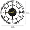 Arabs Stylish Silent Metal Wall Clock for Living Room Bedroom Office Kitchen Home and Hall Fancy Antique Modern Big Hanging Decorative Analog Wall Clock (40Cm & 50 Cm) (Matte Black)