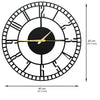 Arabs Stylish Silent Metal Wall Clock for Living Room Bedroom Office Kitchen Home and Hall Fancy Antique Modern Big Hanging Decorative Analog Wall Clock (40Cm & 50 Cm) (Matte Black)
