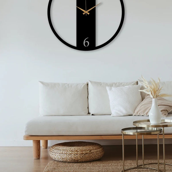 Arabs Modern Metal Wall Clock (40 cm) | Black Matte Finish | Elegant & Durable Design | Silent & Precise Movement | Perfect for Home, Office & Living Room Décor