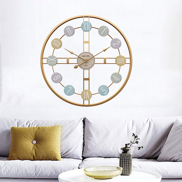 Arabs Morden Metal Wall Clock for Living Room, Bedroom, Office, Kitchen, Stylish Wall Clock for Home and Hall, Designer Big Size Modern