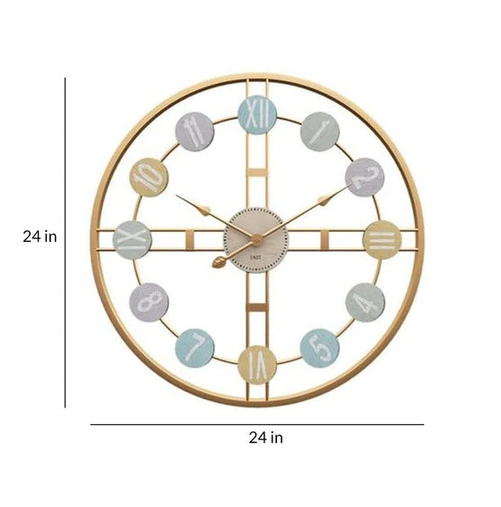 Arabs Morden Metal Wall Clock for Living Room, Bedroom, Office, Kitchen, Stylish Wall Clock for Home and Hall, Designer Big Size Modern