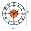 Arabs Morden Metal & Wooden Analog Wall Clock for Living Room Bedroom Office Kitchen Stylish Wall Clock for Home and Hall Designer Big Size Modern (Direction, 40 & 50 CM)