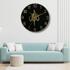 Arabs Islamic Wooden Wall Clock with Allah Calligraphy - Elegant Home Decor for Living Room, Office, and Bedroom (30, 40, 50 cm)