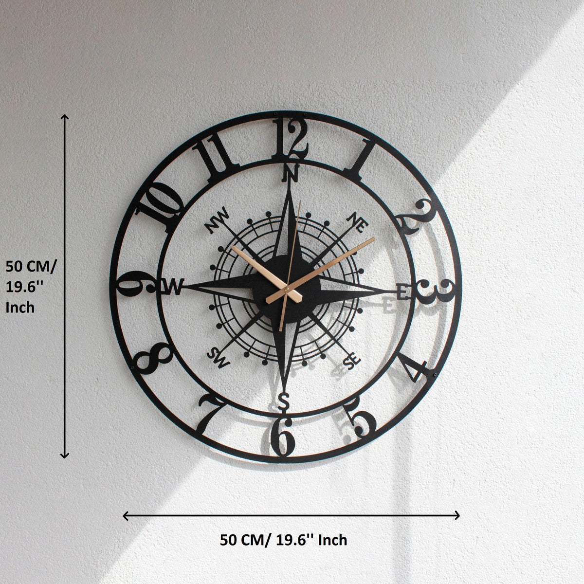 Arabs Stylish Metal Wall Clock for Home and Hall, Living Room, Bedroom, Office, Antique Big Size Modern Wall Watch for Home Decor (Style 7, 40 & 50 cm)