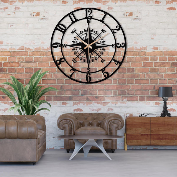 Arabs Stylish Metal Wall Clock for Home and Hall, Living Room, Bedroom, Office, Antique Big Size Modern Wall Watch for Home Decor (Style 7, 40 & 50 cm)